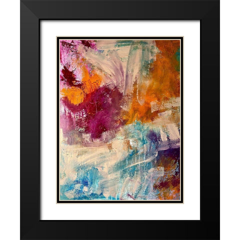 Noise Black Modern Wood Framed Art Print with Double Matting by Spina, Phyllis