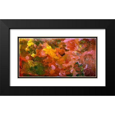 Writing on the Wall Black Modern Wood Framed Art Print with Double Matting by Spina, Phyllis