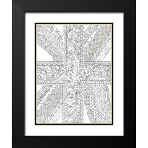 Eternal Cross Black Modern Wood Framed Art Print with Double Matting by Varacek, Pam