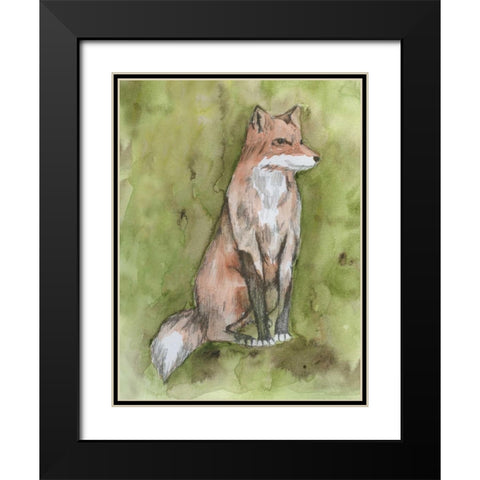 Fantastic Fox Black Modern Wood Framed Art Print with Double Matting by Varacek, Pam