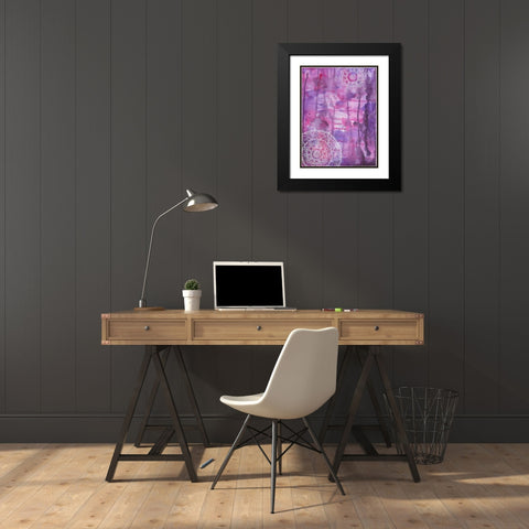 Purple Positive Vibes Black Modern Wood Framed Art Print with Double Matting by Varacek, Pam