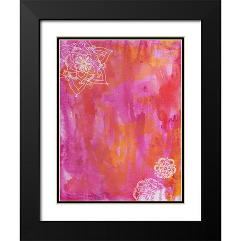 Seeking Pink Black Modern Wood Framed Art Print with Double Matting by Varacek, Pam