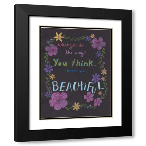 Forever Beautiful Black Modern Wood Framed Art Print with Double Matting by Varacek, Pam