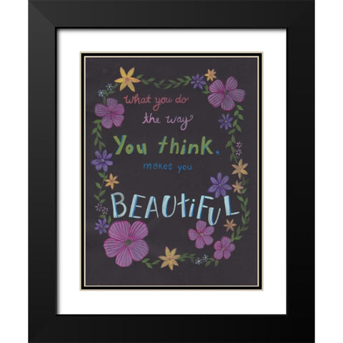 Forever Beautiful Black Modern Wood Framed Art Print with Double Matting by Varacek, Pam