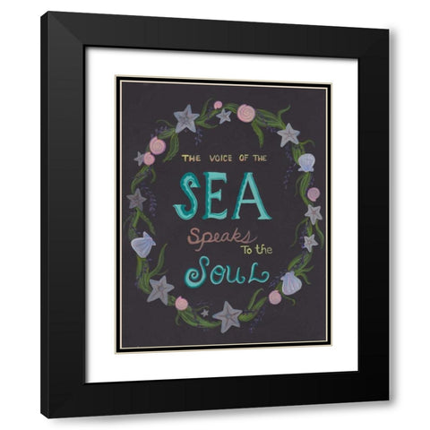 Sea Soul Black Modern Wood Framed Art Print with Double Matting by Varacek, Pam