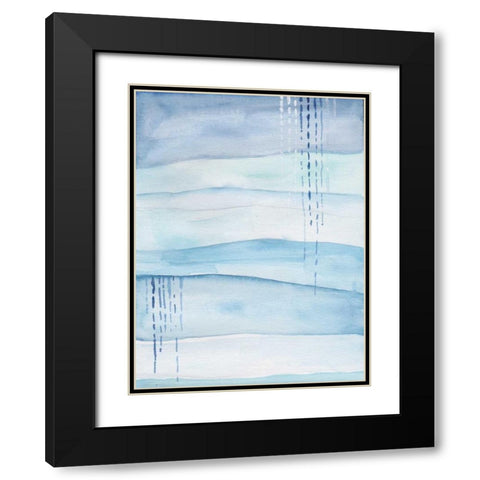 Blue Sand Storm Black Modern Wood Framed Art Print with Double Matting by Varacek, Pam