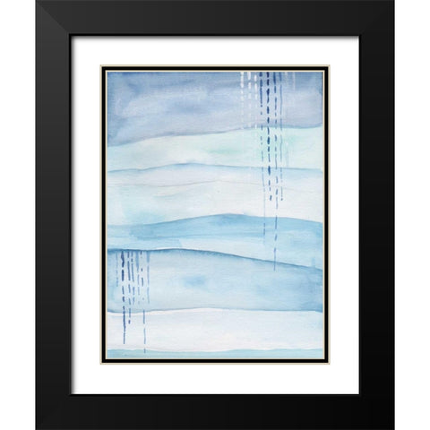 Blue Sand Storm Black Modern Wood Framed Art Print with Double Matting by Varacek, Pam