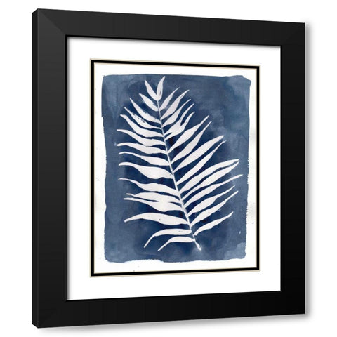 Indigo Silhouette A Black Modern Wood Framed Art Print with Double Matting by Varacek, Pam