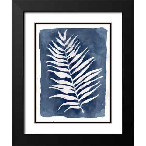 Indigo Silhouette A Black Modern Wood Framed Art Print with Double Matting by Varacek, Pam