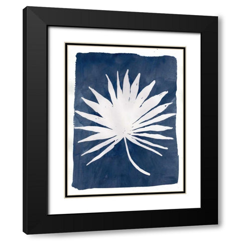 Indigo Silhouette B Black Modern Wood Framed Art Print with Double Matting by Varacek, Pam