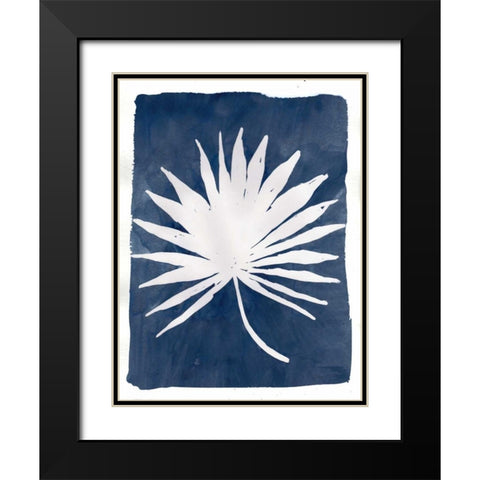 Indigo Silhouette B Black Modern Wood Framed Art Print with Double Matting by Varacek, Pam