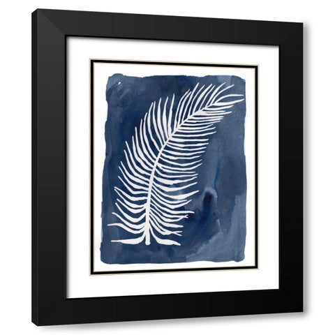 Indigo Silhouette C Black Modern Wood Framed Art Print with Double Matting by Varacek, Pam
