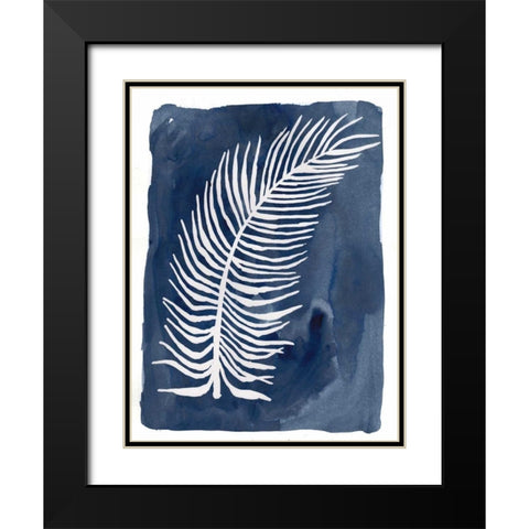 Indigo Silhouette C Black Modern Wood Framed Art Print with Double Matting by Varacek, Pam