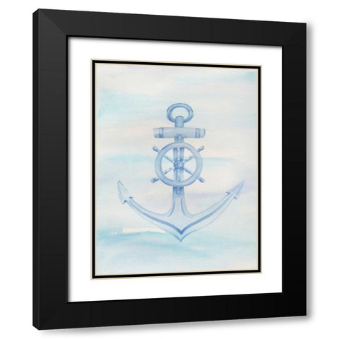 Coastal Anchor 1 Black Modern Wood Framed Art Print with Double Matting by Varacek, Pam