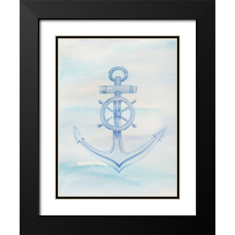 Coastal Anchor 1 Black Modern Wood Framed Art Print with Double Matting by Varacek, Pam