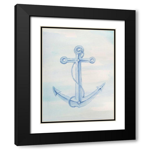 Coastal Anchor 2 Black Modern Wood Framed Art Print with Double Matting by Varacek, Pam