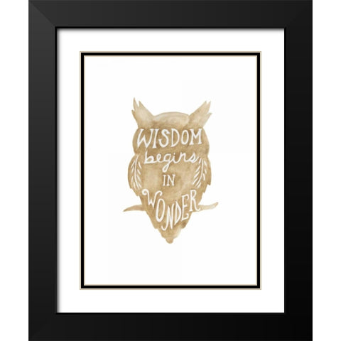 Wonder Begins Black Modern Wood Framed Art Print with Double Matting by Varacek, Pam