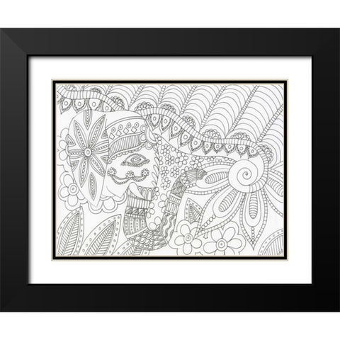 Raising The Roof Black Modern Wood Framed Art Print with Double Matting by Varacek, Pam