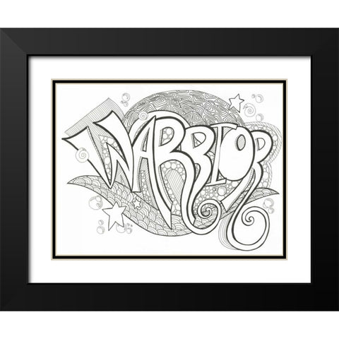 Warrior Within Black Modern Wood Framed Art Print with Double Matting by Varacek, Pam