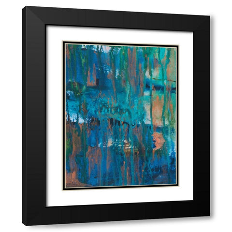 Contemporary Wash 1 Black Modern Wood Framed Art Print with Double Matting by Varacek, Pam