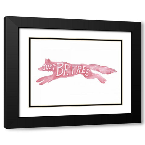 Foxy Free Black Modern Wood Framed Art Print with Double Matting by Varacek, Pam