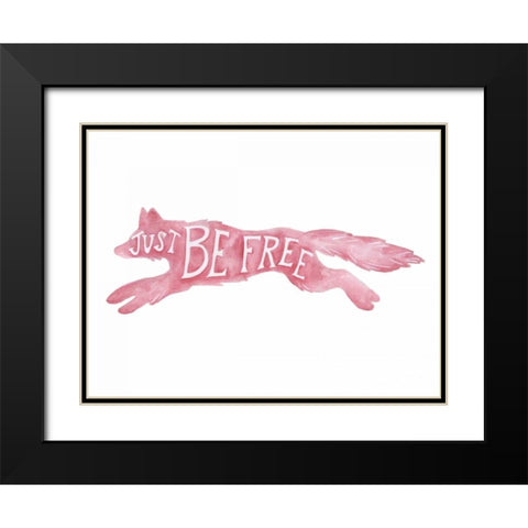 Foxy Free Black Modern Wood Framed Art Print with Double Matting by Varacek, Pam