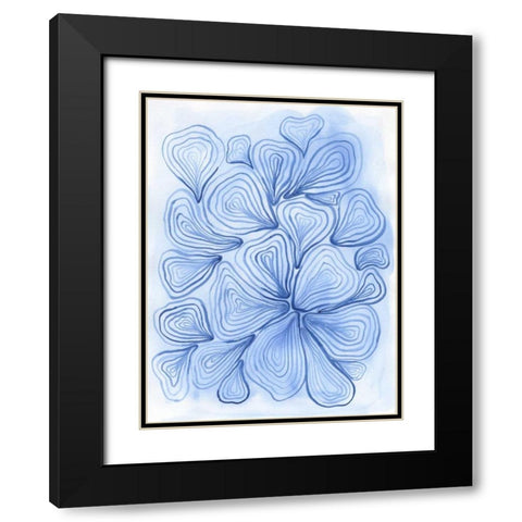 Heart Ripples Black Modern Wood Framed Art Print with Double Matting by Varacek, Pam