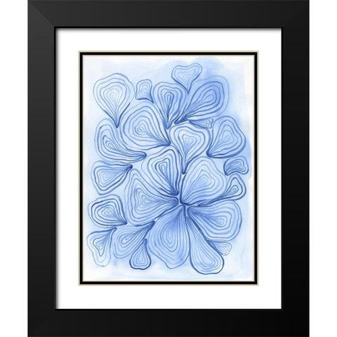 Heart Ripples Black Modern Wood Framed Art Print with Double Matting by Varacek, Pam