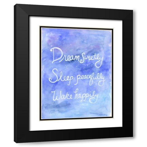 Sleepy Galaxy Black Modern Wood Framed Art Print with Double Matting by Varacek, Pam