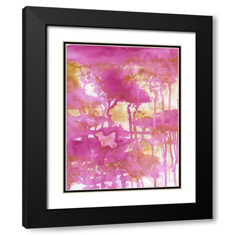Crimson Forest Black Modern Wood Framed Art Print with Double Matting by Varacek, Pam