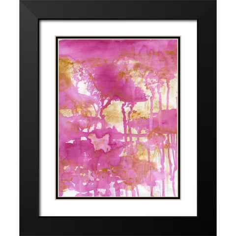 Crimson Forest Black Modern Wood Framed Art Print with Double Matting by Varacek, Pam