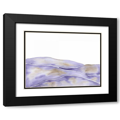 Lavender Seas 1 Black Modern Wood Framed Art Print with Double Matting by Varacek, Pam