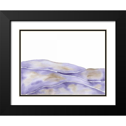 Lavender Seas 1 Black Modern Wood Framed Art Print with Double Matting by Varacek, Pam