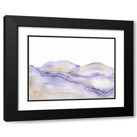 Lavender Seas 2 Black Modern Wood Framed Art Print with Double Matting by Varacek, Pam