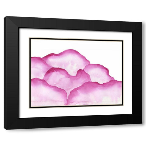 Crimson Mountains 1 Black Modern Wood Framed Art Print with Double Matting by Varacek, Pam