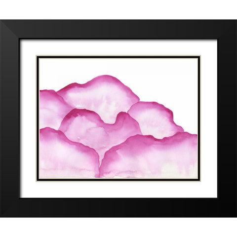 Crimson Mountains 1 Black Modern Wood Framed Art Print with Double Matting by Varacek, Pam