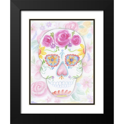Calavera Dreaming Behind Black Modern Wood Framed Art Print with Double Matting by Varacek, Pam