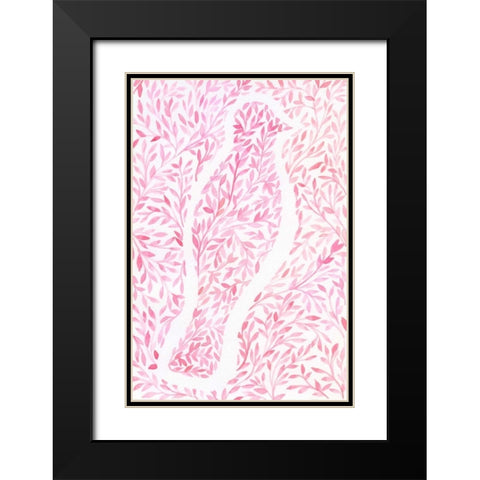 Feathered Camouflage Black Modern Wood Framed Art Print with Double Matting by Varacek, Pam