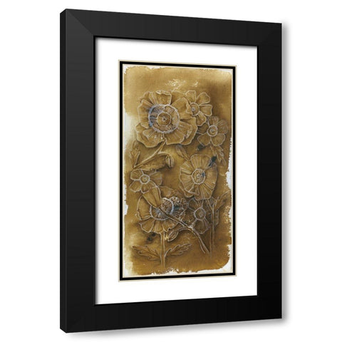 Powerful Floral Black Modern Wood Framed Art Print with Double Matting by Varacek, Pam