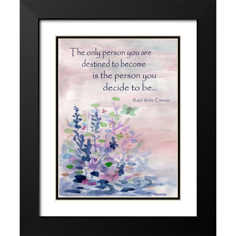 The Only Person Black Modern Wood Framed Art Print with Double Matting by Varacek, Pam