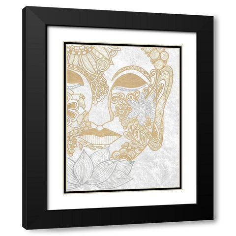 Buddha Bling Black Modern Wood Framed Art Print with Double Matting by Varacek, Pam