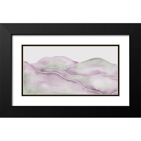 Lavender Seas 2 Black Modern Wood Framed Art Print with Double Matting by Varacek, Pam