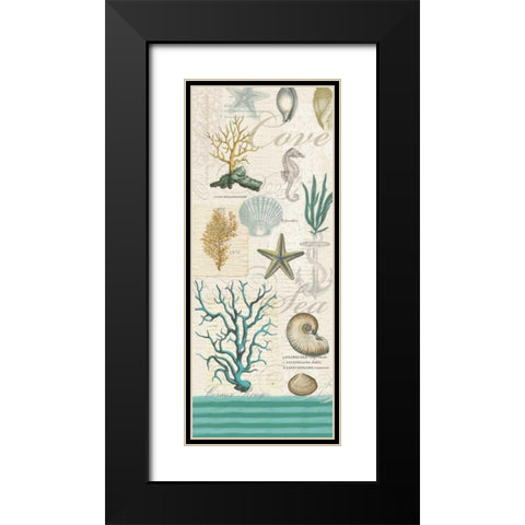 New Beachcomber Coastal Black Modern Wood Framed Art Print with Double Matting by Lula Bijoux and Company