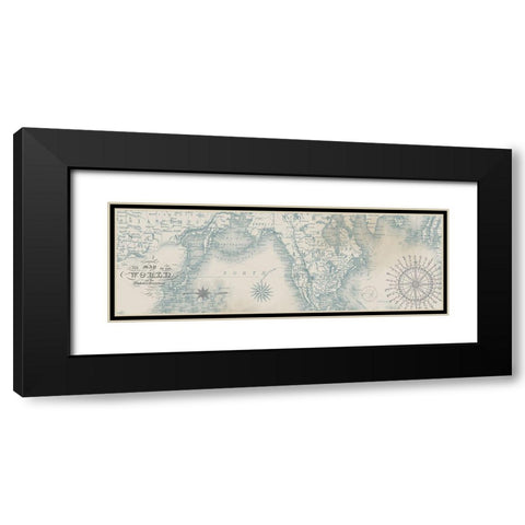 Vintage Maps 3 Black Modern Wood Framed Art Print with Double Matting by Allen, Candace