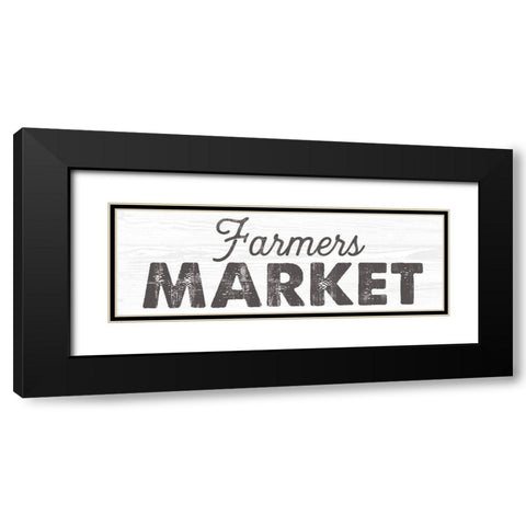 Farmers Market Black Modern Wood Framed Art Print with Double Matting by Lula Bijoux And Company