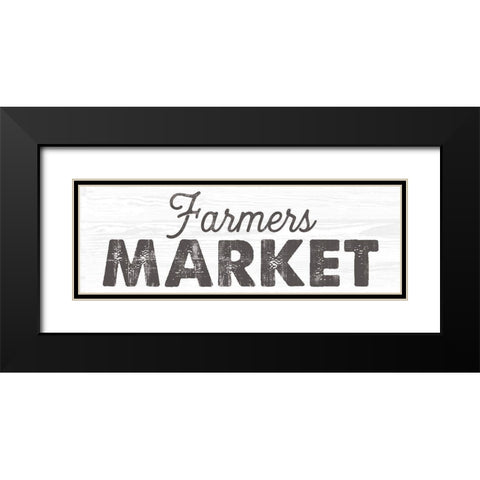 Farmers Market Black Modern Wood Framed Art Print with Double Matting by Lula Bijoux And Company