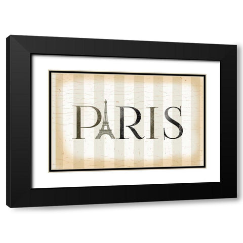 Paris Icon Black Modern Wood Framed Art Print with Double Matting by Allen, Candace