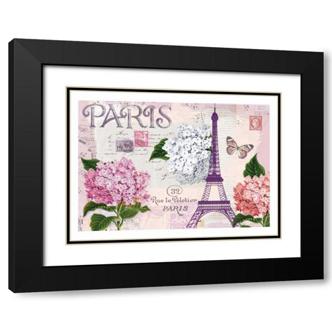 Paris in Lavendar Black Modern Wood Framed Art Print with Double Matting by Allen, Candace