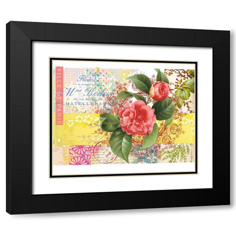 Boho Patchwork 2 Black Modern Wood Framed Art Print with Double Matting by Lula Bijoux and Company