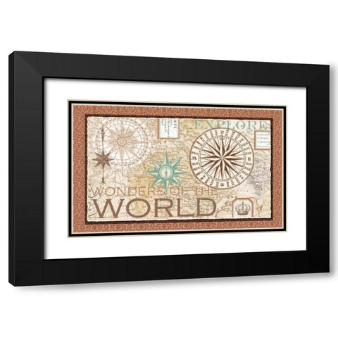 Wonders of the world Main ART Black Modern Wood Framed Art Print with Double Matting by Allen, Candace